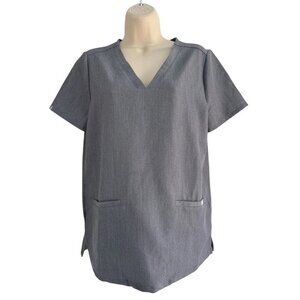 Figs Women's Sz S Casma Technical Collection Graphite Gray Scrub Top FW1100